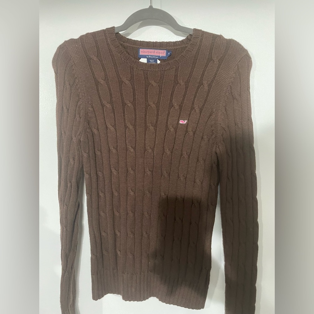 VINEYARD VINES Brown Whale Sweater Pullover Womens Size S